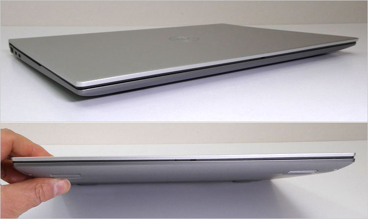 ほぼ底面側だがカーブ面にスピーカー