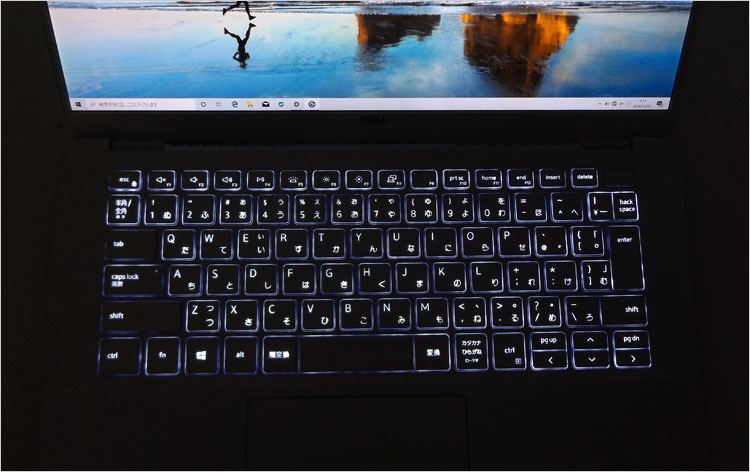 キーボード・バックライト機能使用時