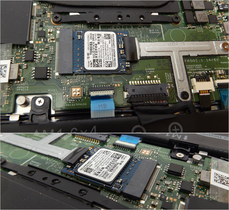 東芝製KBG40ZNS256G 、Type2230のNVMe SSD