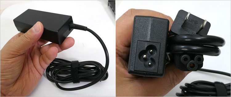 ケーブルは比較的細め