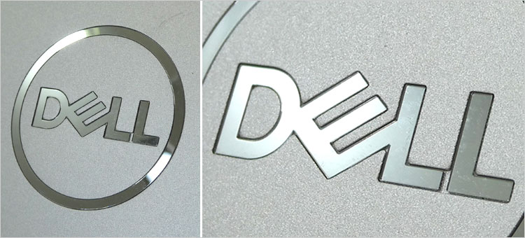 クロームのDELLロゴがデザインされている