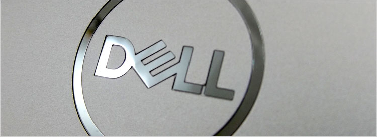 クローム調のDELLロゴ