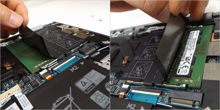 メモリスロットが2基実装