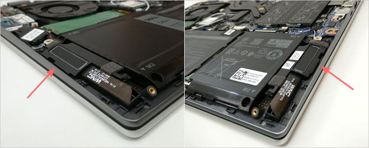 バッテリーの左右