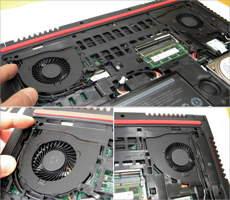 Inspiron 15 7000シリーズのデュアルファン