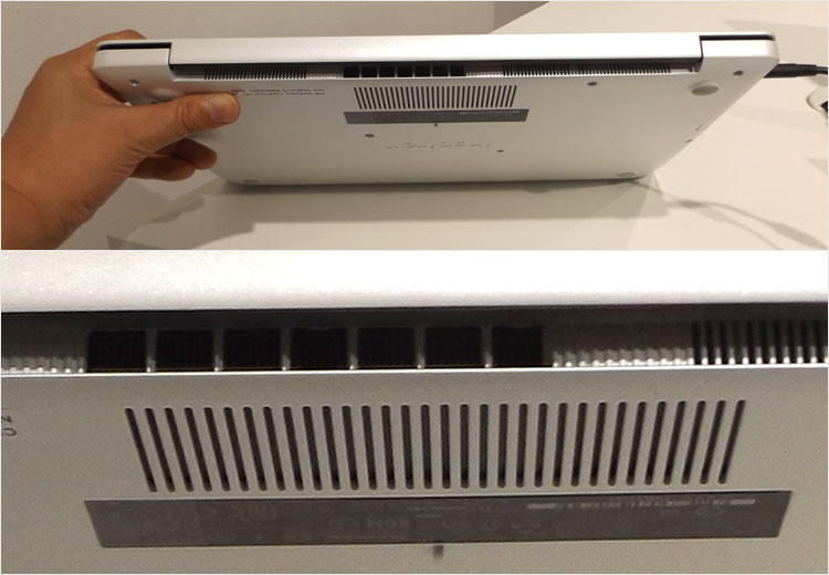 手前には吸気孔のスリット