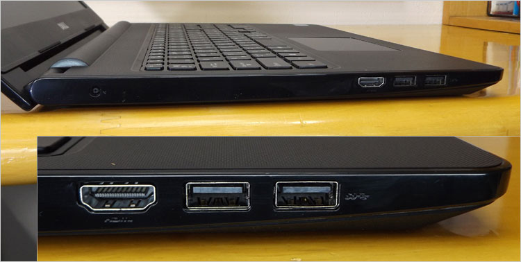 左側面HDMI端子、USB3.1-Gen1×2