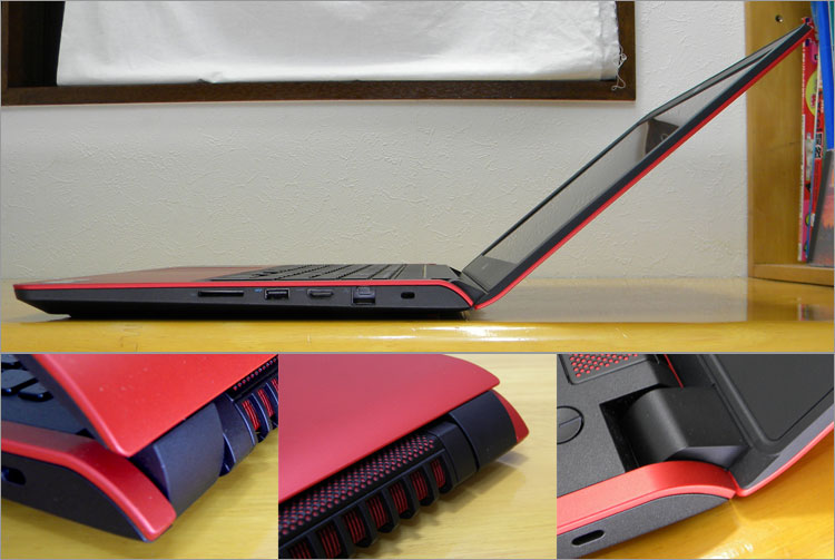 ディスプレイは充分開く方