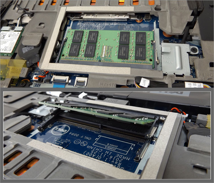 Inspiron 15 ゲーミング（7567）のメモリスロット