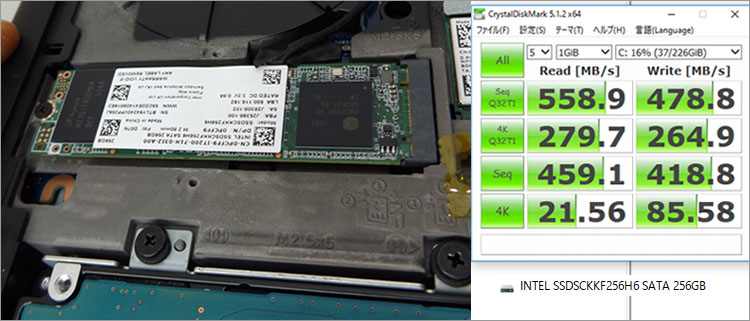 M.2 SSDを搭載