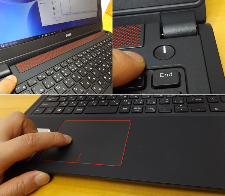 タッチパッドの様子。