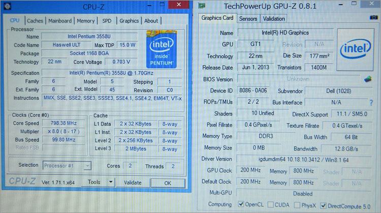 Pentium プロセッサー3558U