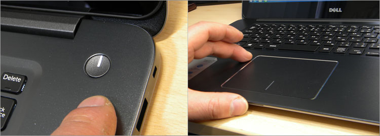 Inspiron15 7000(7548)の電源ボタン写真
