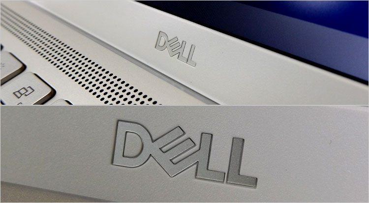 シルバーカラーのDELLロゴ