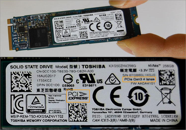 東芝製KXG50ZNV256G