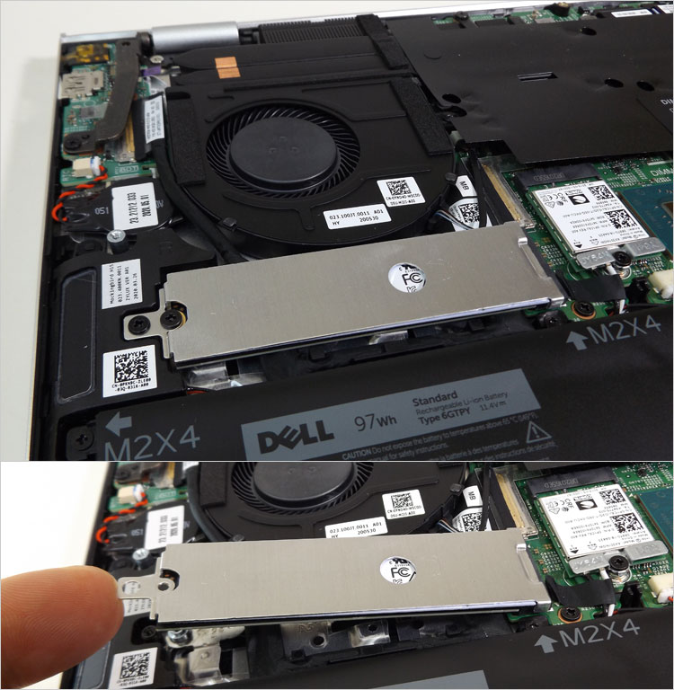 M.2スロットには、Type 2280のNVMe SSD