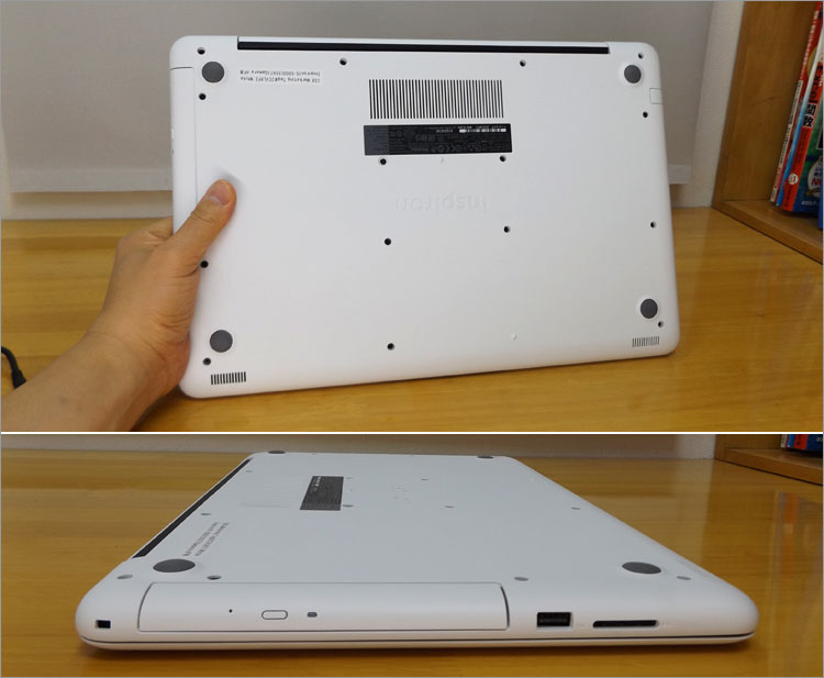 凹んだInspiron ロゴが確認