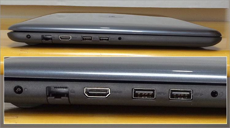 Inspiron 17（5767）の左側面画像