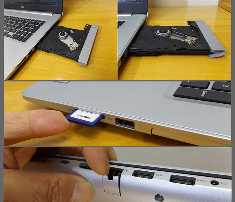 SDカード挿入時の様子