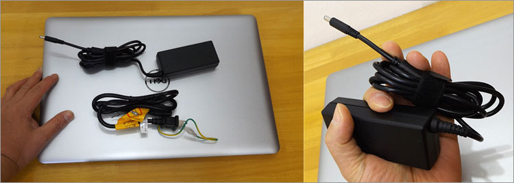 重量は電源ケーブル込で335gのInspiron 17（5770）