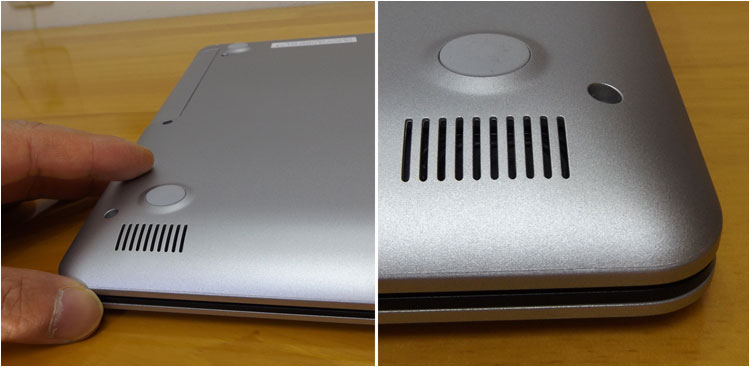 ノートパソコンの内蔵スピーカ