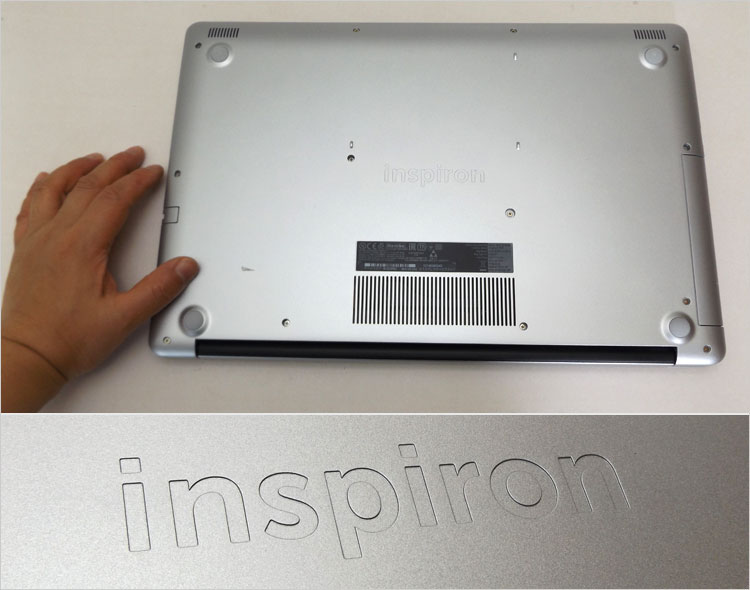 Inspiron 17（3793）のカラーオプションは、「プラチナ シルバー」