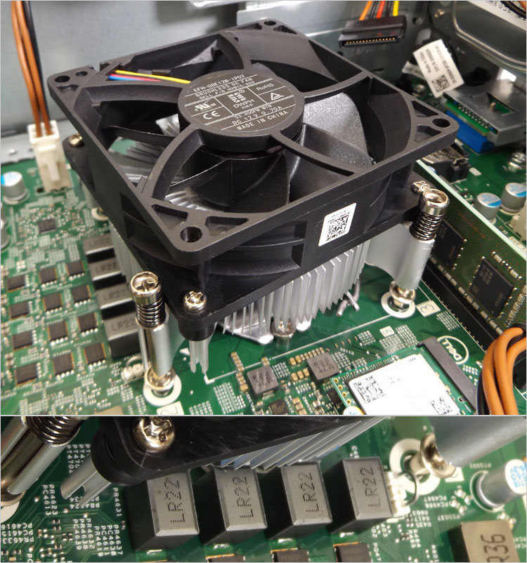 一般的なCPUファンとは逆の方向