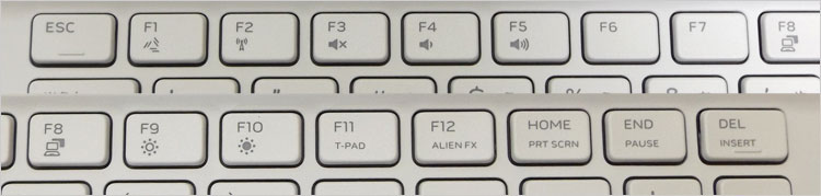 ALIENWARE固有機能ボタンと兼用