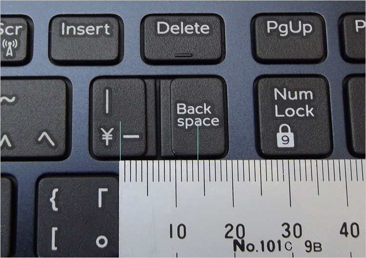 バックスペースキーピッチ