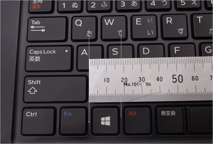 19mmのキーピッチ