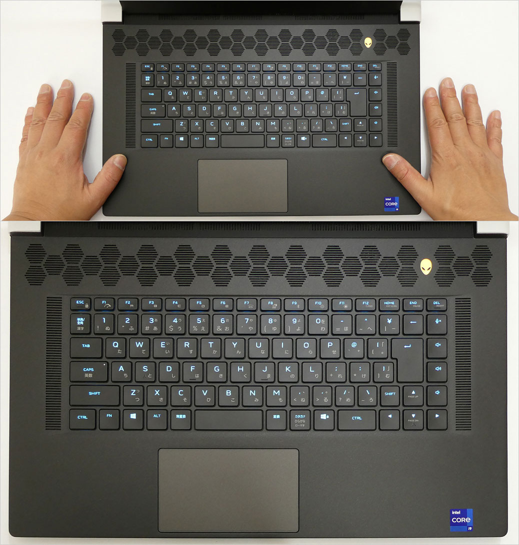 Alienware x17-R1での搭載例