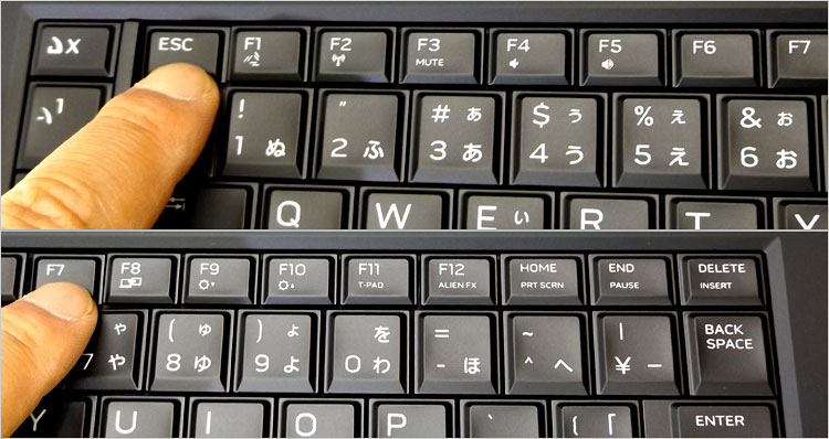 Fnキーと組み合わせ