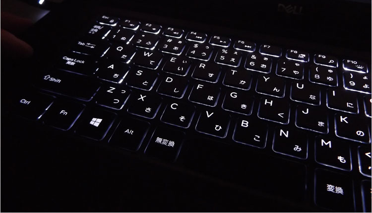 DELLのバックライトキーボードを詳しく
