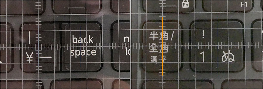 BackSpaceとその隣接キーInspiron 16 Plus（7610）にて