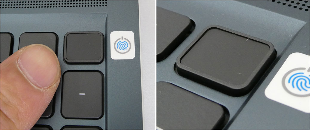 画像-指紋認証リーダー統合の電源ボタン