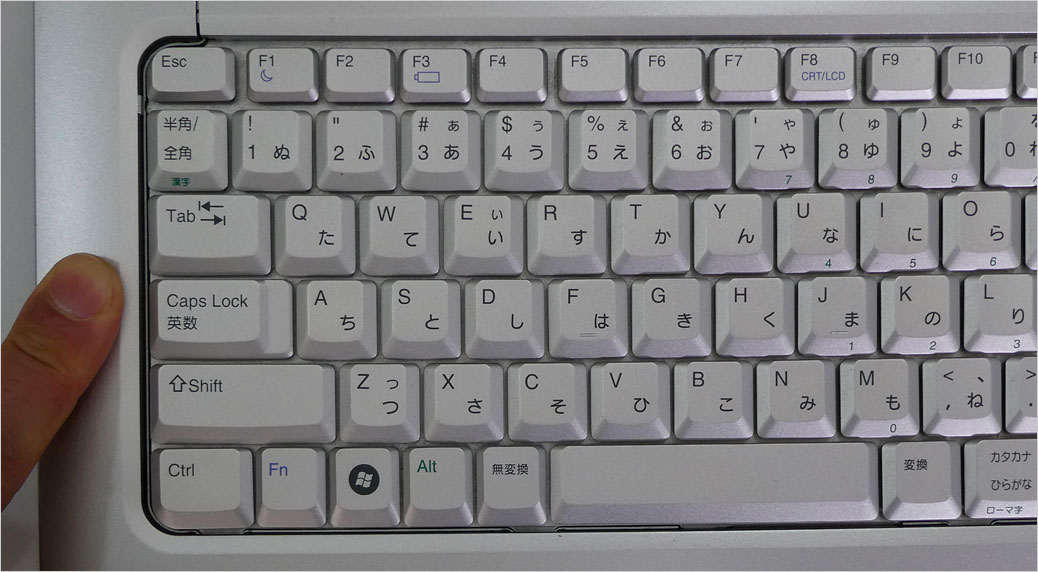 Enterキーが2列目に配置