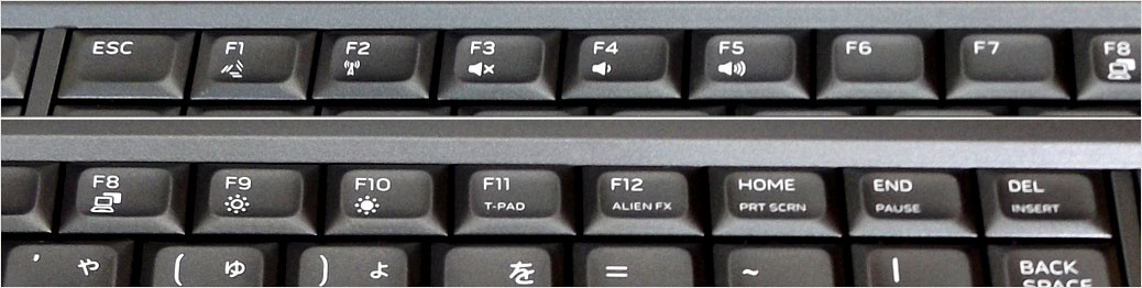 初期設定では通常のFキーが優先