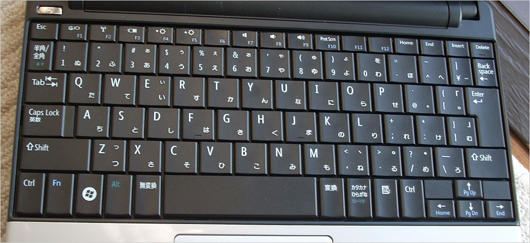 Inspiron Mini 10v（1011）のキーボード