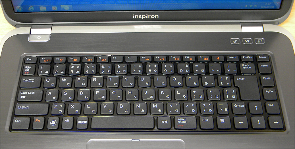 Inspiron 15R（5520）で採用しているキーボード