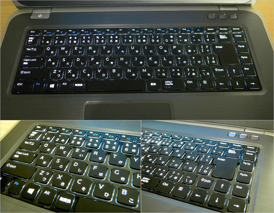 2列目に配置されるキーボード点灯中