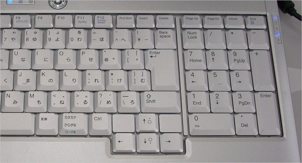 初期設定ではFキーが優先キー