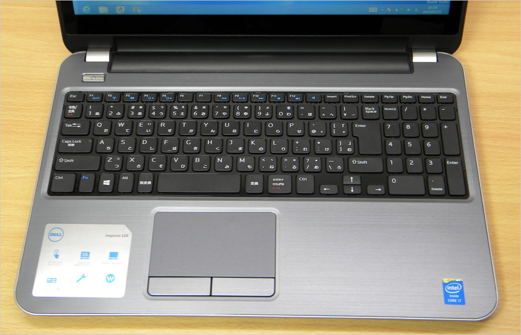 6月発売のInspiron 15R（5537）も同じキーボード
