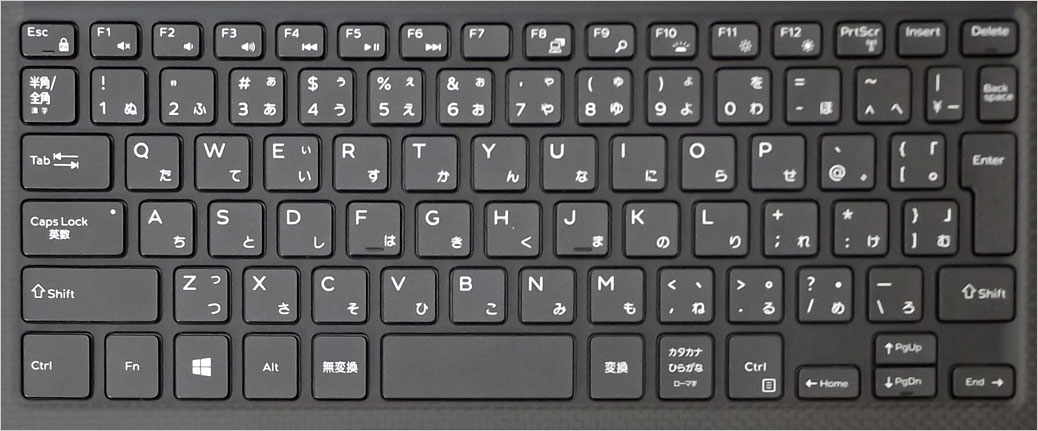 XPS 15（9570）のキーボード