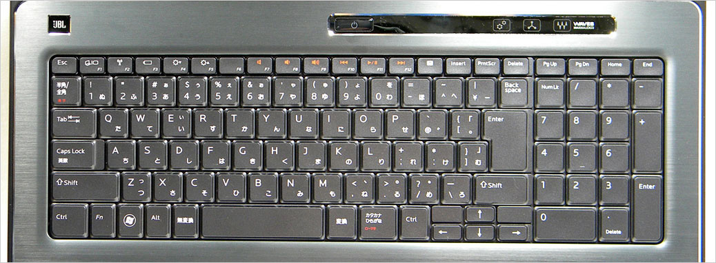 XPS 17（L701X）で採用されたキーボード
