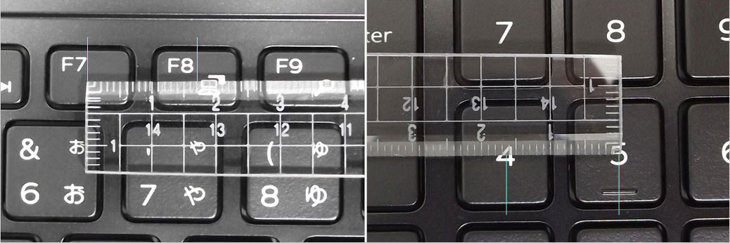 テンキーではさすがにフルサイズといかず
