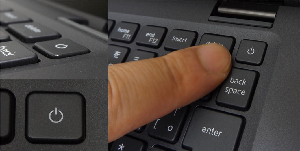 ノーマルの電源ボタン