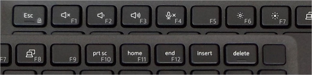 「Fn + Esc」を押すと、その優先キーを切り替える