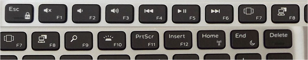 「Fn + Escキー」を押すと、その優先キーを切り替える