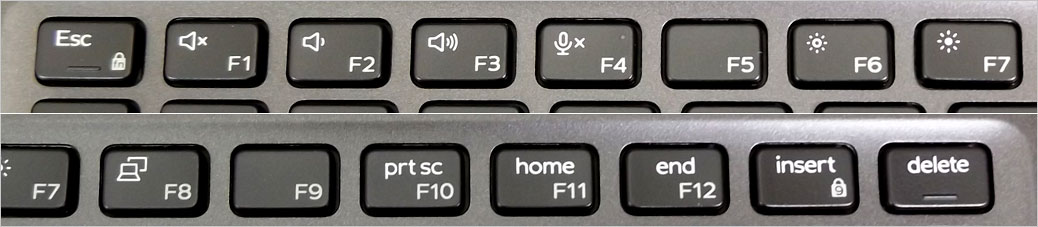F5に「バックライト・キーボードのマーク」が印字されていない