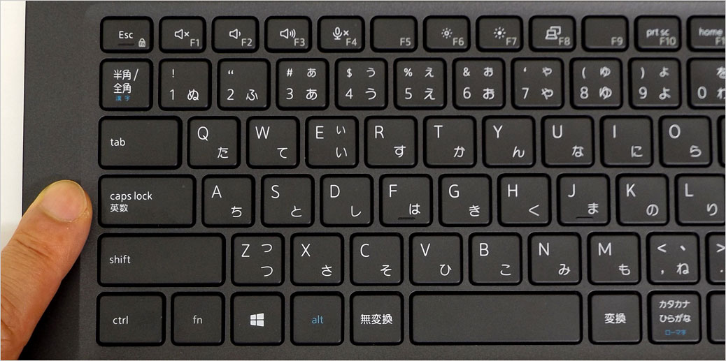 左サイドのキー